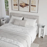 Elos Modern Bedside Table Left And Right 25cm Narrow - White Nightstand